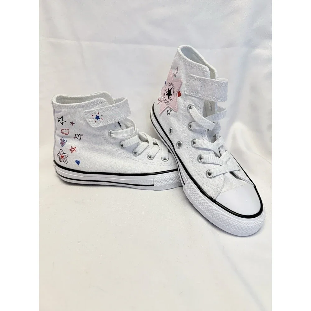 Converse CTAS EVA Lift Shoes Youth Sz 12.5 High Top Platform Sneakers W/Designs